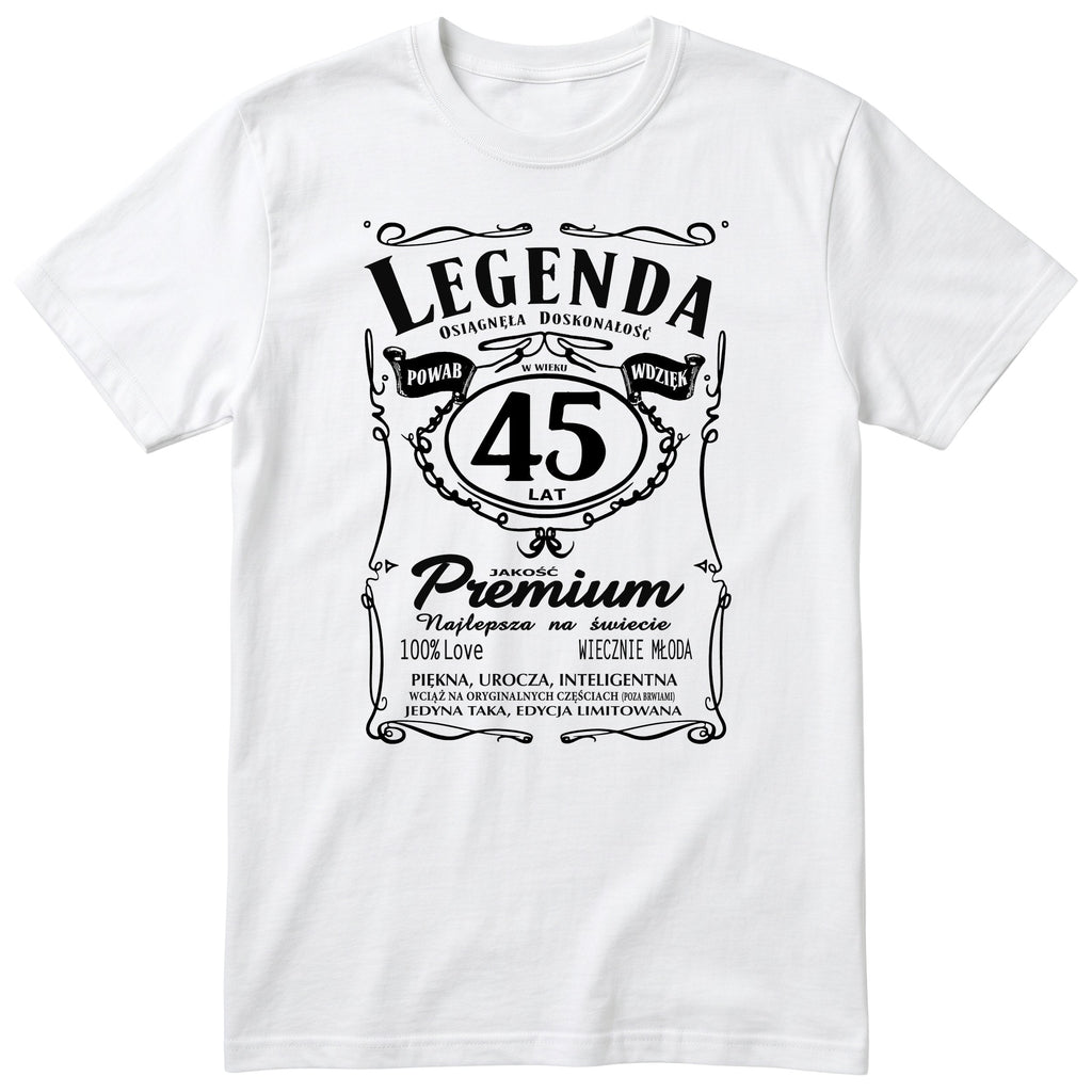 Legenda 45 Lat - Koszulka Urodzinowa Polish Birthday Gift for Her