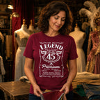 Koszulka na 45 Urodziny dla Niej - Legend Real Queen