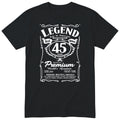 Legend Real Queen 45th birthday t-shirt for women on black Gildan 64000 vintage label