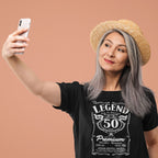 Legend 50 Years Birthday Shirt for Her - Real Queen Retro Label - lifestyle photo 2 of 3