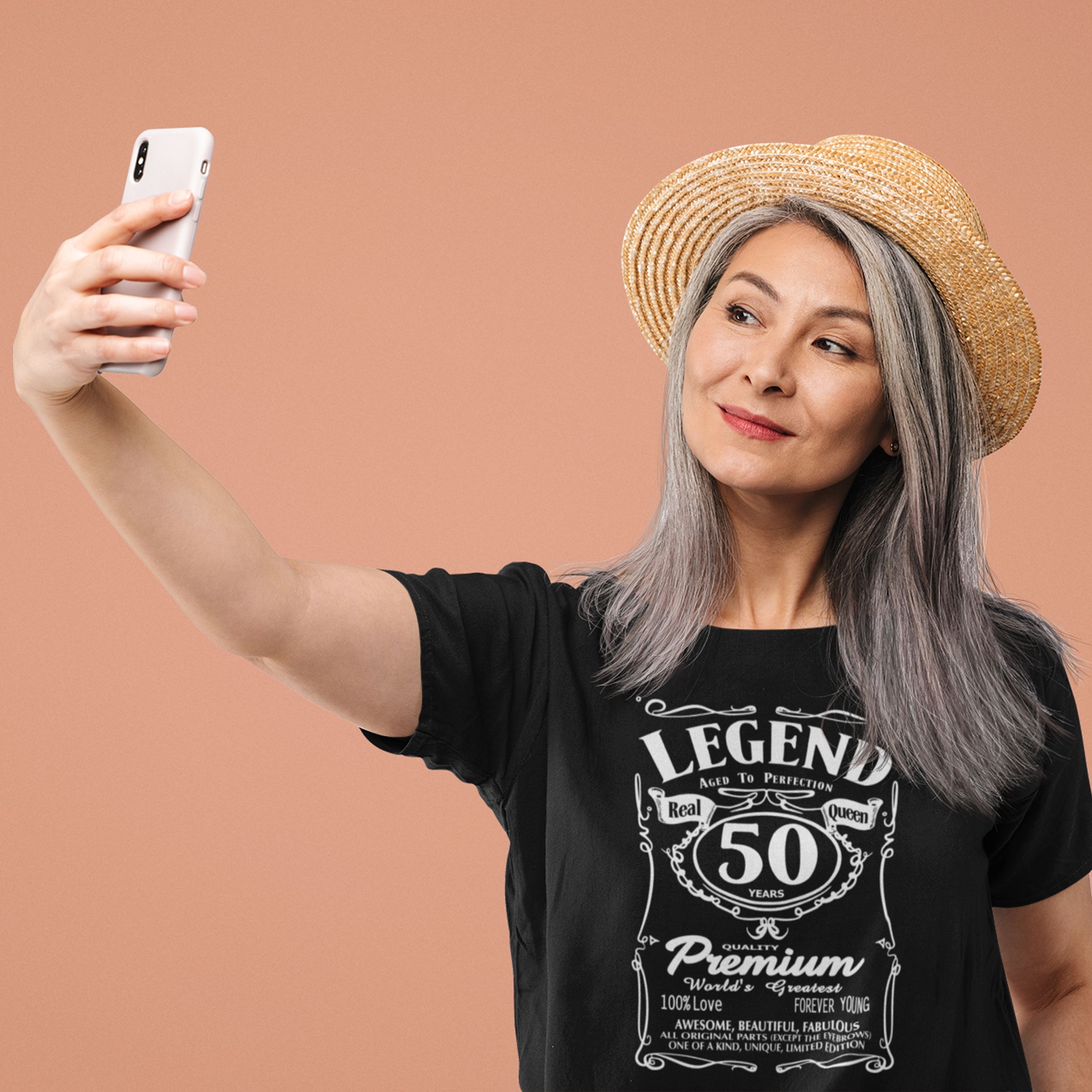 Legend 50 Years Birthday Shirt for Her - Real Queen Retro Label - lifestyle photo 2 of 3