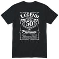 Legend Real Queen 50th birthday t-shirt for women on black Gildan 64000 vintage label