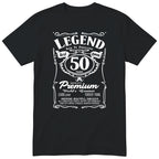 Legend Real Queen 50th birthday t-shirt for women on black Gildan 64000 vintage label