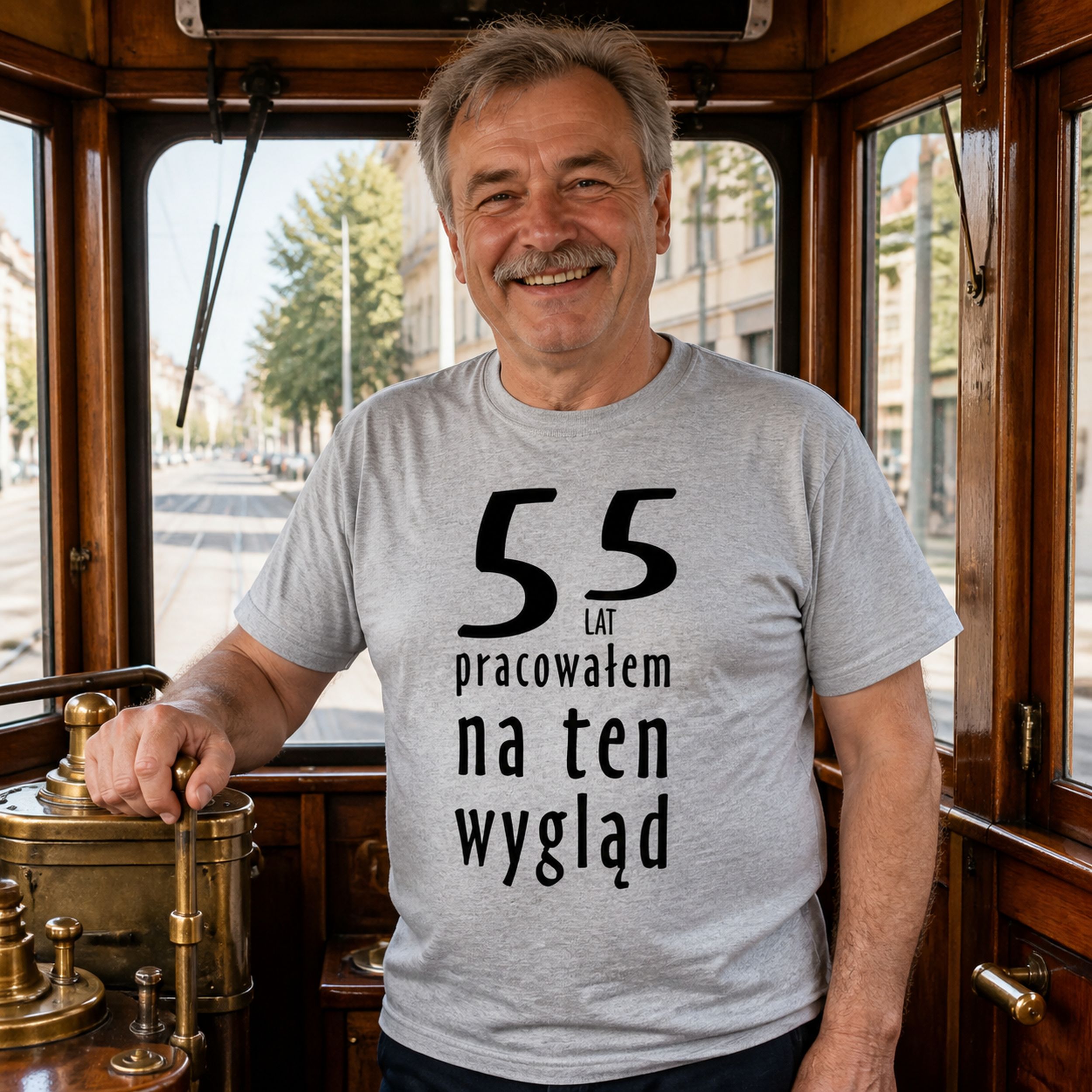 55 Lat Pracowalem Na Ten Wyglad - Koszulka na 55 Urodziny dla Niego