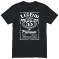 Legend Real Queen 55th birthday t-shirt for women on black Gildan 64000 vintage label
