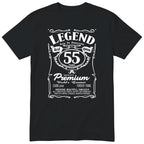 Legend Real Queen 55th birthday t-shirt for women on black Gildan 64000 vintage label