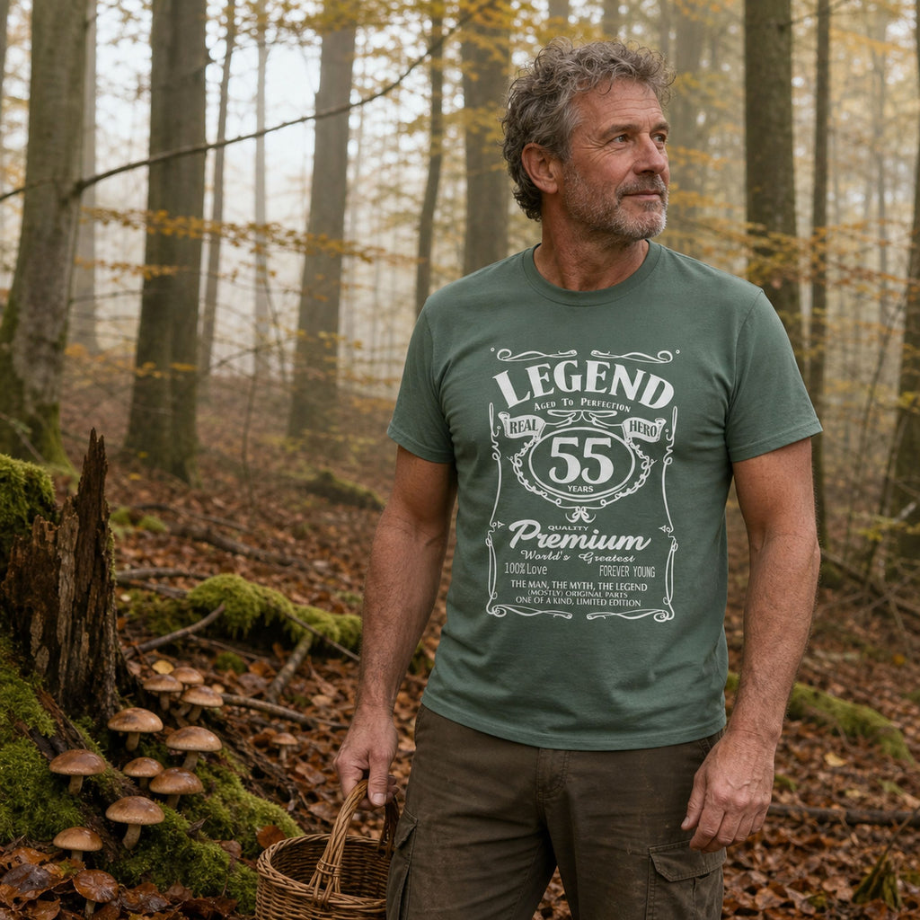 Koszulka na 55 Urodziny dla Niego - Legend Retro Label