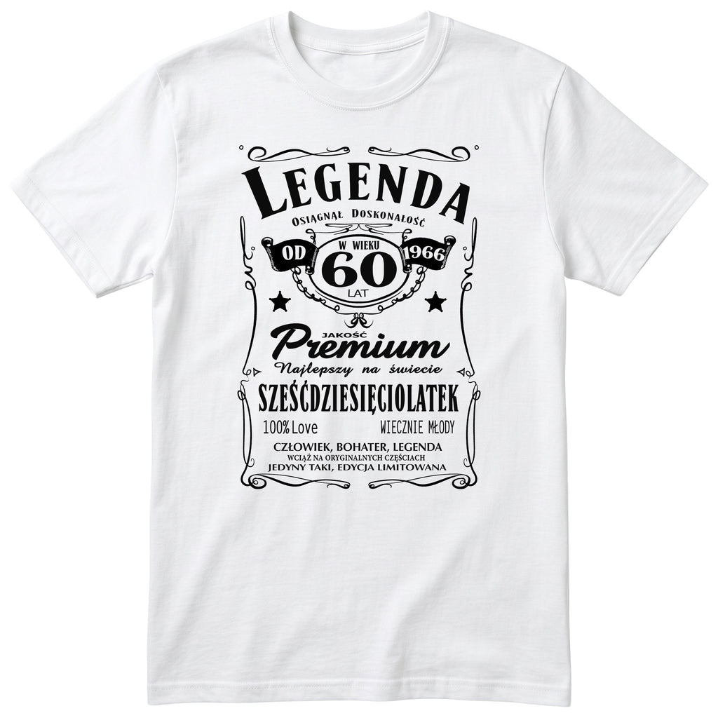 Legenda 60 Lat Koszulka - Polish 60th Birthday Gift T-Shirt Men 1966