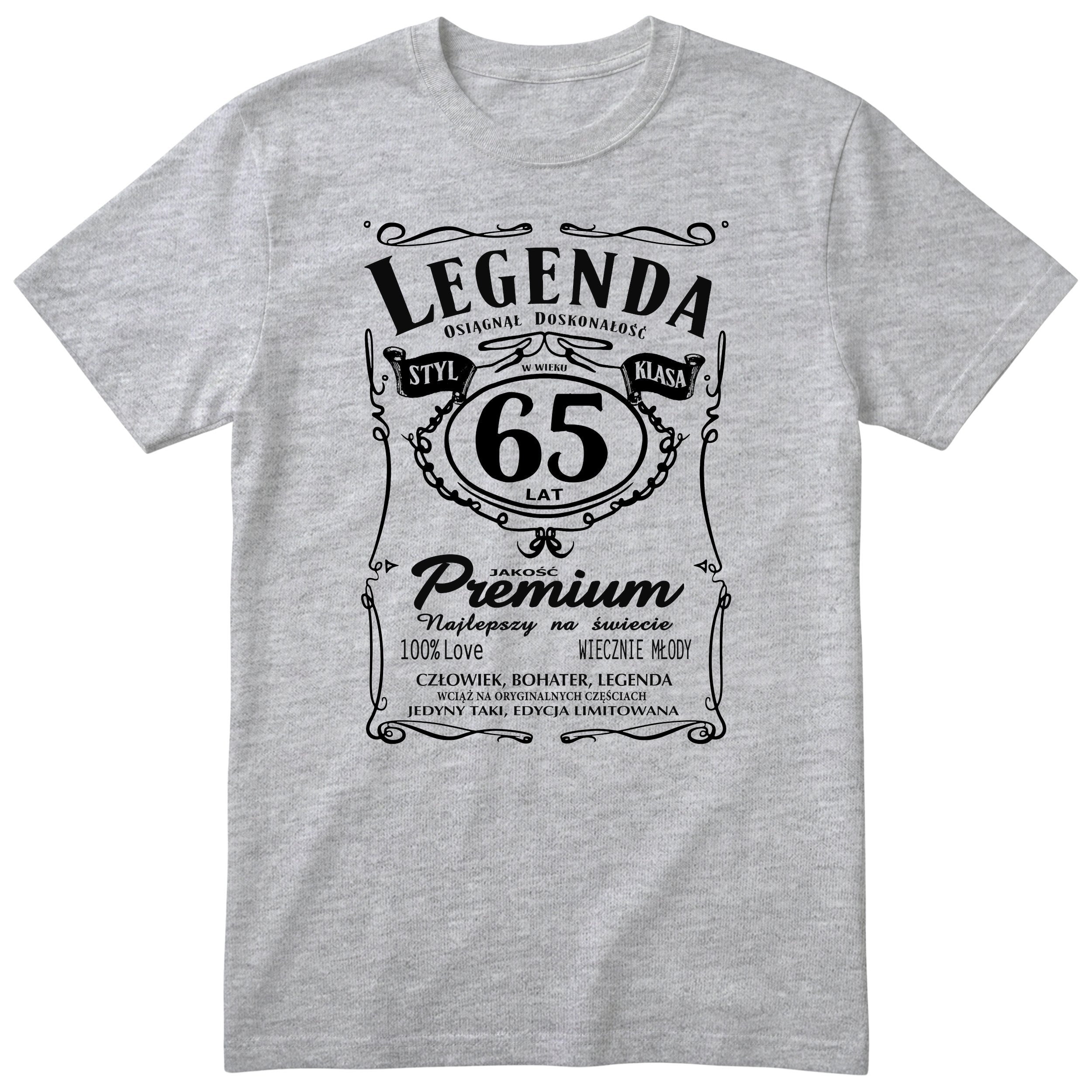 Koszulka Legenda 65 Lat - szara