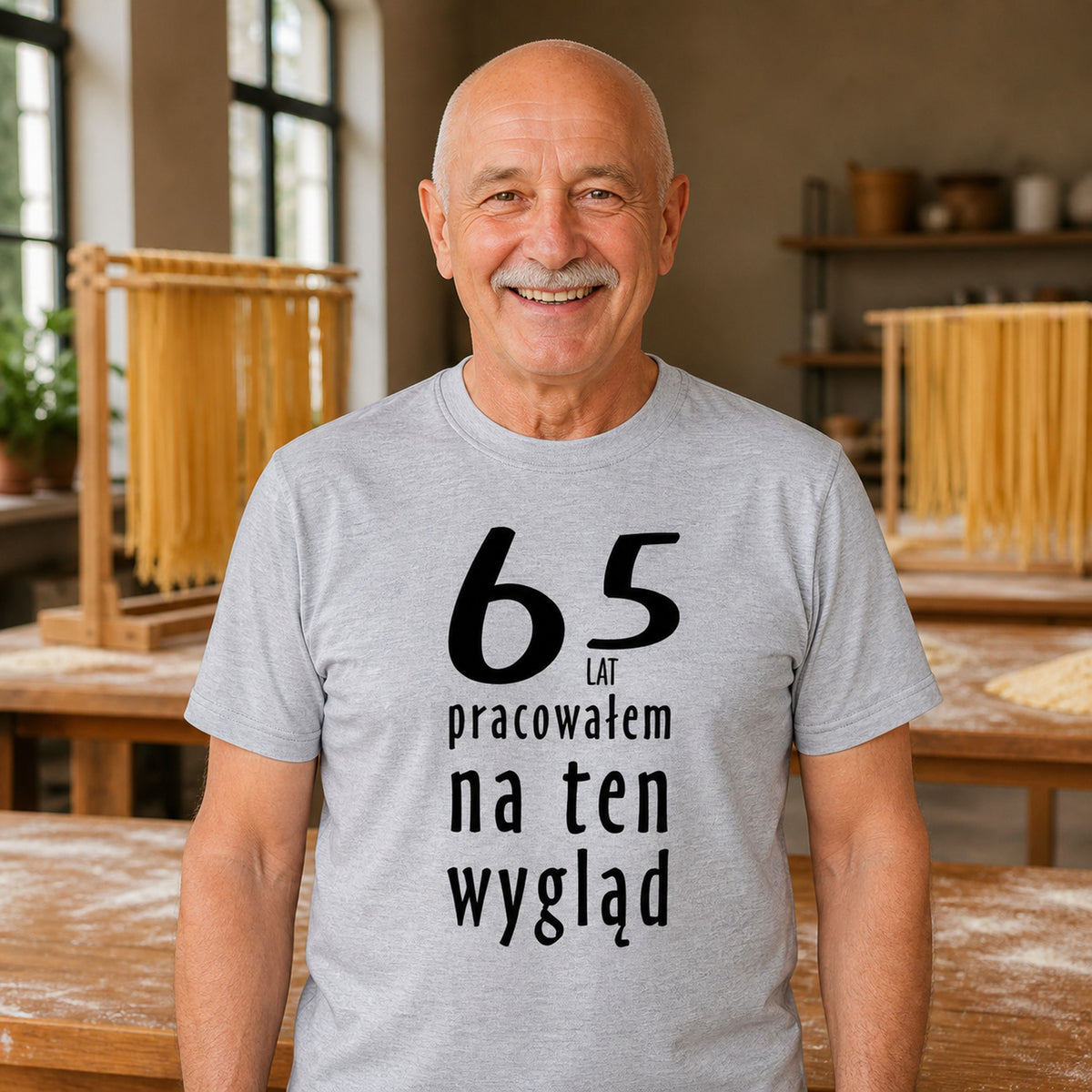 65 Lat Pracowalem Na Ten Wyglad - Koszulka na 65 Urodziny dla Niego