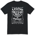Legend Real Queen 65th birthday t-shirt for women on black Gildan 64000 vintage label