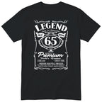 Legend Real Queen 65th birthday t-shirt for women on black Gildan 64000 vintage label