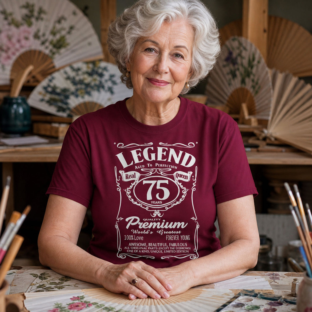 Koszulka na 75 Urodziny dla Niej - Legend Real Queen