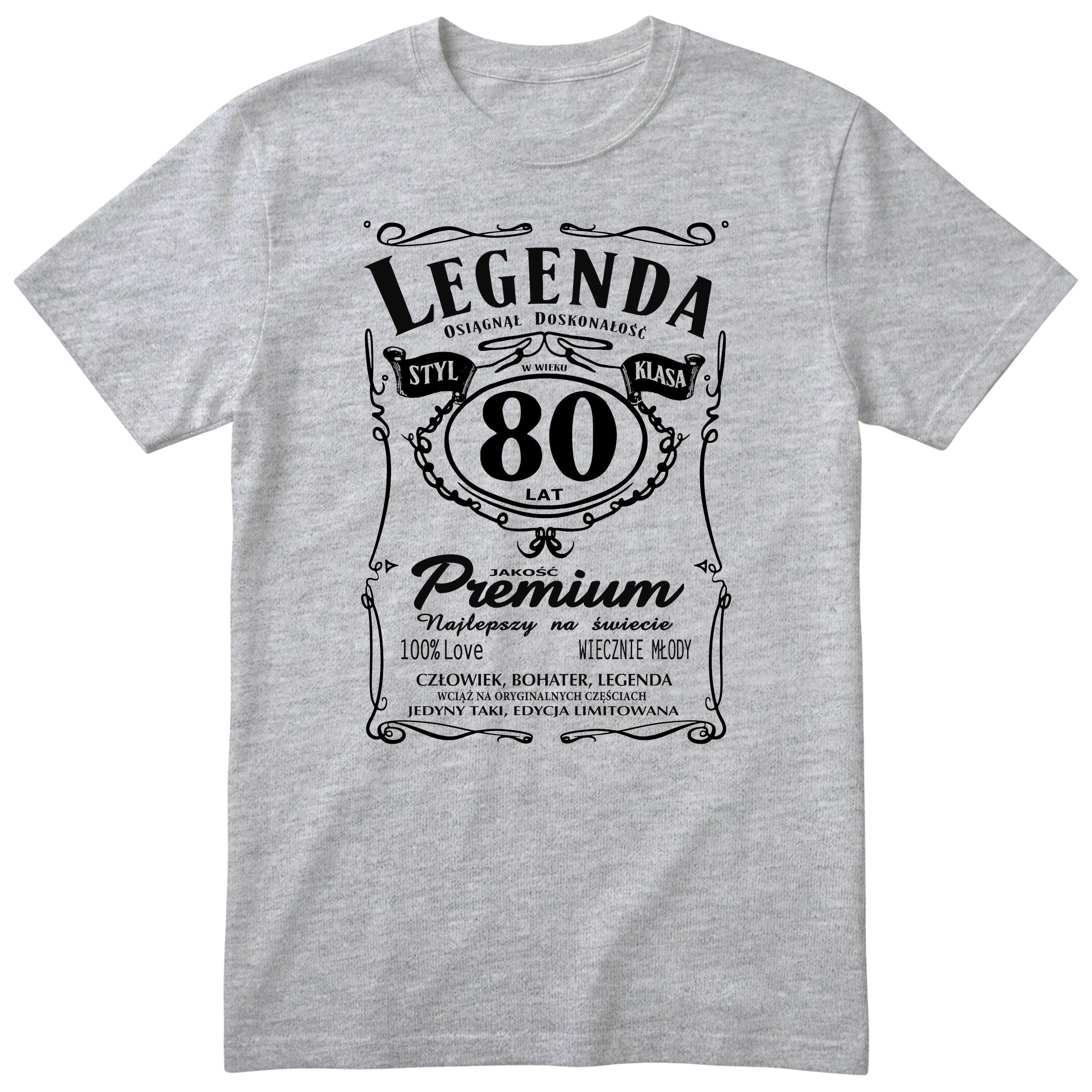 Koszulka Legenda 80 Lat - szara