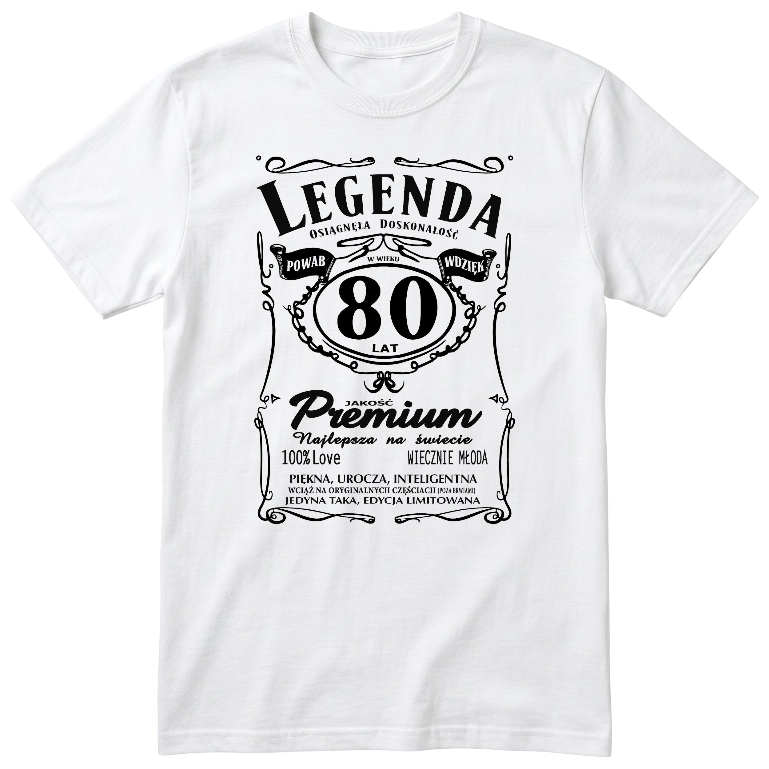 Legenda 80 Lat - Koszulka Urodzinowa Polish Birthday Gift for Her