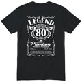 Legend Real Queen 80th birthday t-shirt for women on black Gildan 64000 vintage label