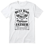 Best Dad Real Hero Whisky T-Shirt - White