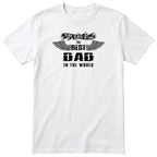 Best Dad in the World Wings T-Shirt - White