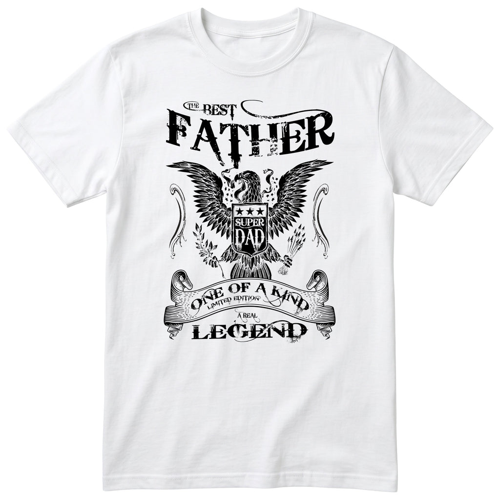 Best Father Super Dad Eagle T-Shirt - White