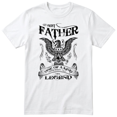 Best Father Super Dad Eagle T-Shirt - White
