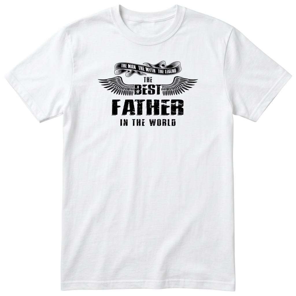 Best Father in the World Wings T-Shirt - White