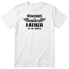 Best Father in the World Wings T-Shirt - White