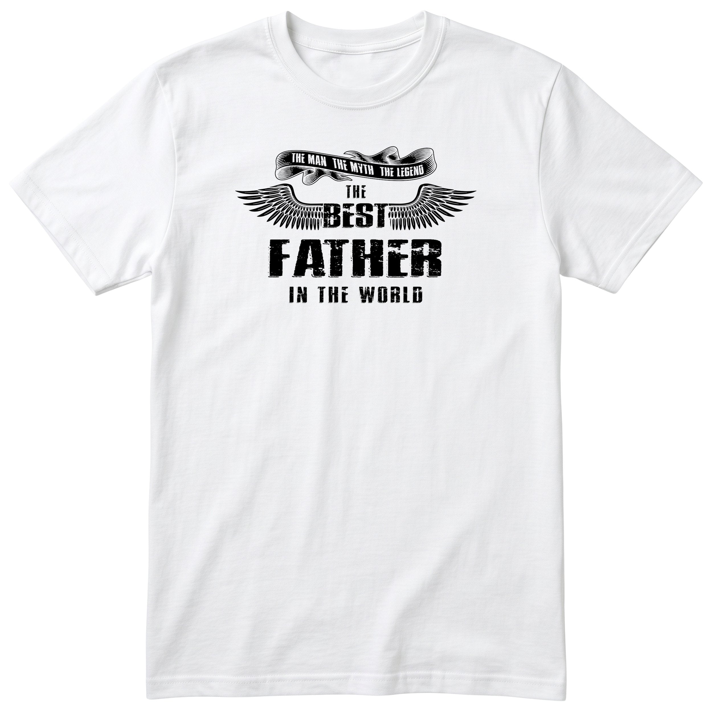 Best Father in the World Wings T-Shirt - White