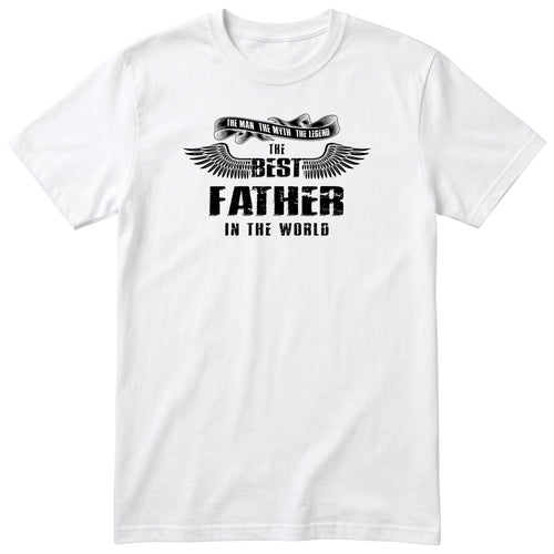 Best Father in the World Wings T-Shirt - White