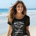 Best Mom Whisky Label - Retro Mother's Day T-Shirt for Her - lifestyle photo 2 of 5