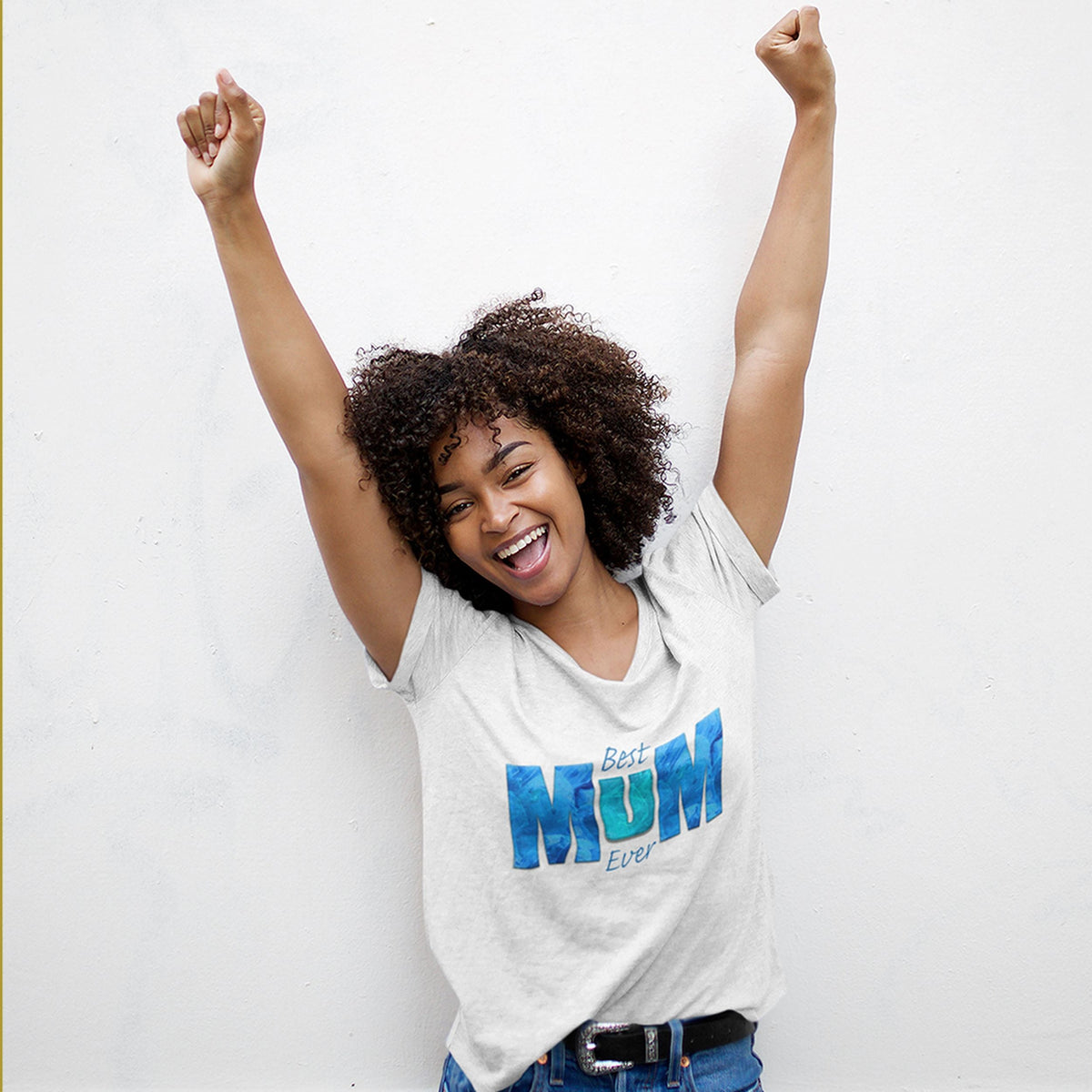 Best Mum Ever Blue - Mother's Day T-Shirt for Her - lifestyle photo 2 of 4