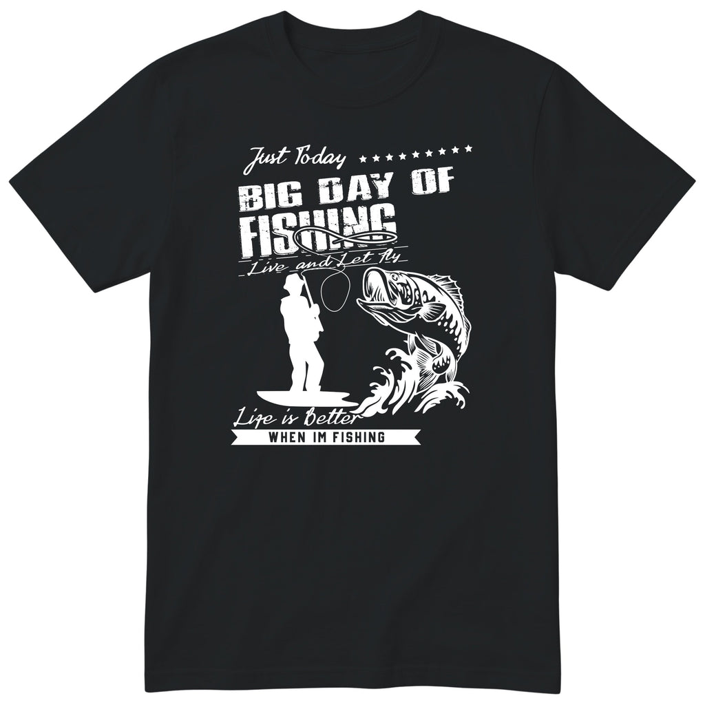 Big Day of Fishing angler tee black
