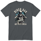 Biker Dad Legend Blue Motorcycle T-Shirt - Charcoal