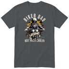 Biker Dad Legend Orange Motorcycle T-Shirt - Charcoal