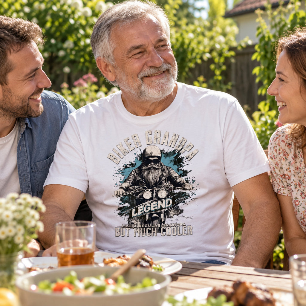 Biker Grandpa Legend - Koszulka dla Dziadka na Motocyklu