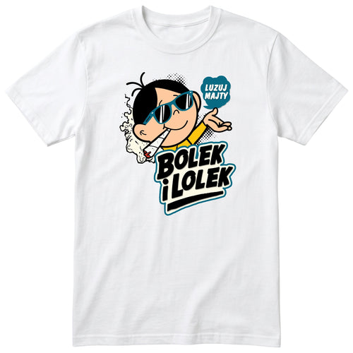 Bolek i Lolek Niebieski koszulka biala