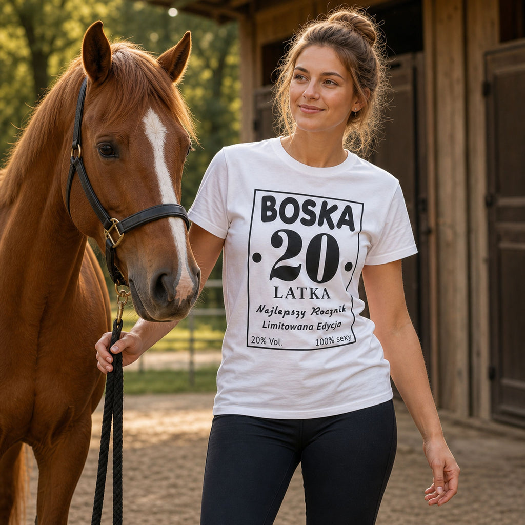 BOSKA 20 LATKA - Koszulka na 20 Urodziny dla Niej, Prezent