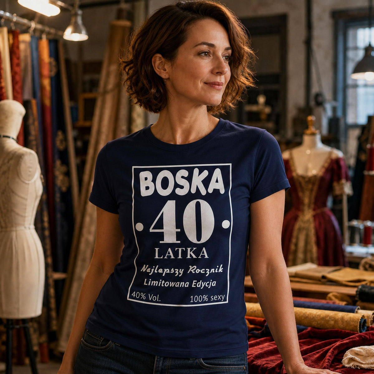 BOSKA 40 LATKA - Koszulka na 40 Urodziny dla Niej, Prezent