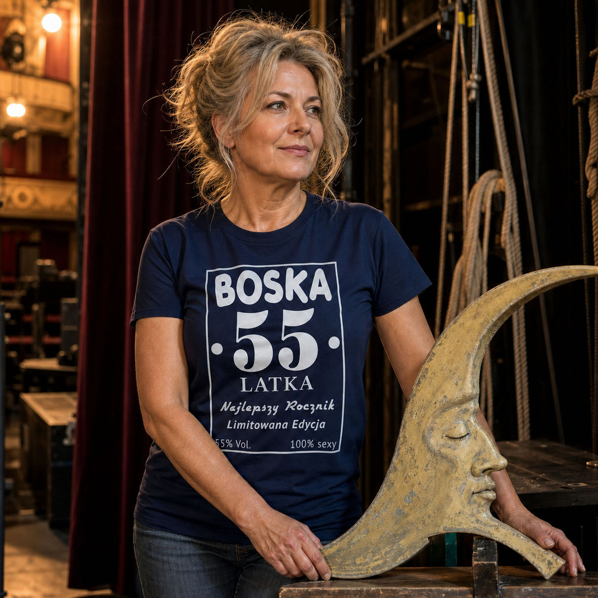 BOSKA 55 LATKA - Koszulka na 55 Urodziny dla Niej, Prezent