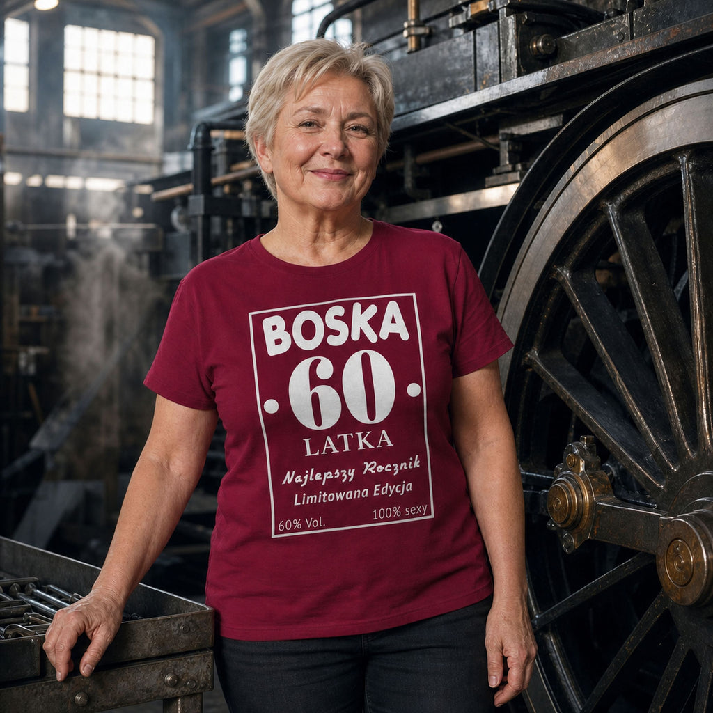 BOSKA 60 LATKA - Koszulka na 60 Urodziny dla Niej, Prezent