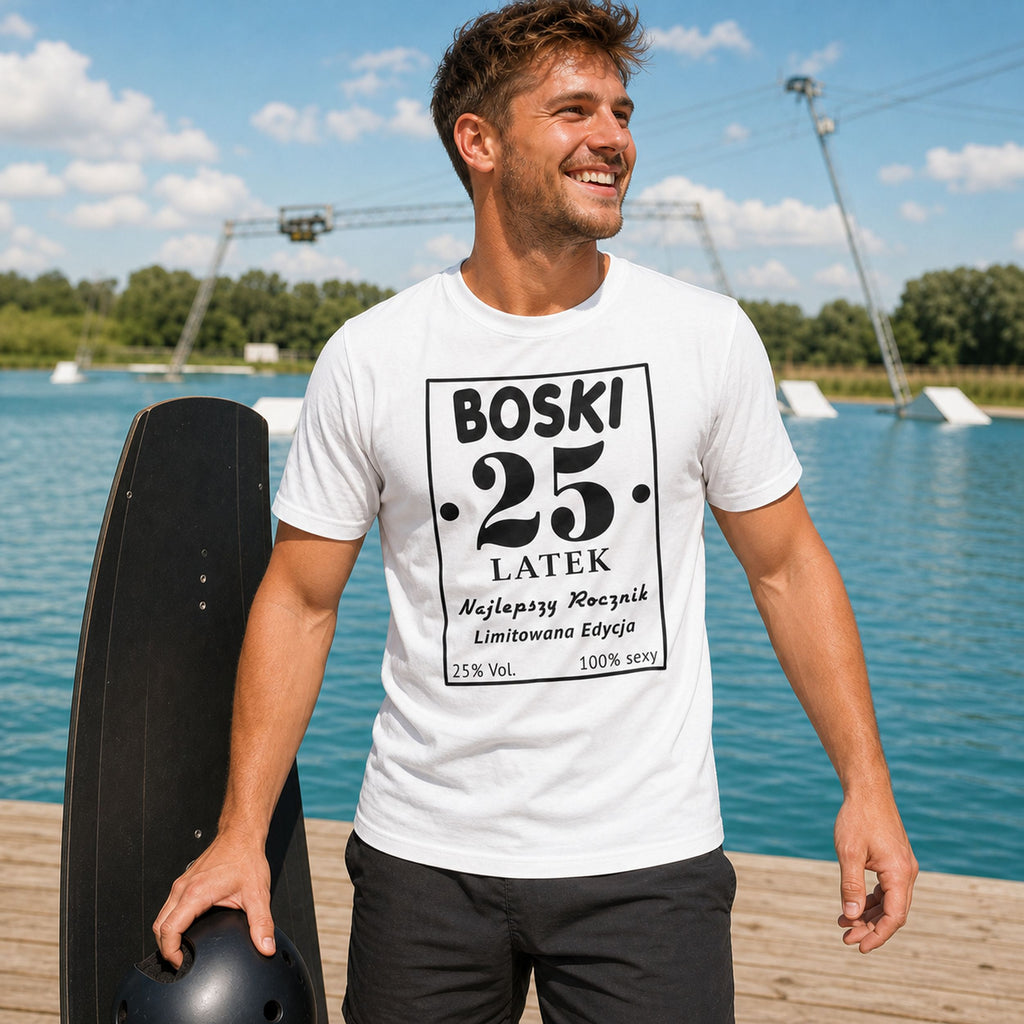BOSKI 25 LATEK - Koszulka na 25 Urodziny dla Niego, Prezent