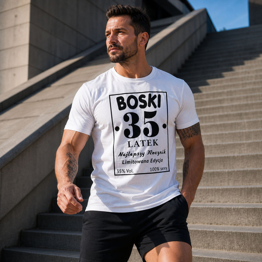 BOSKI 35 LATEK - Koszulka na 35 Urodziny dla Niego, Prezent
