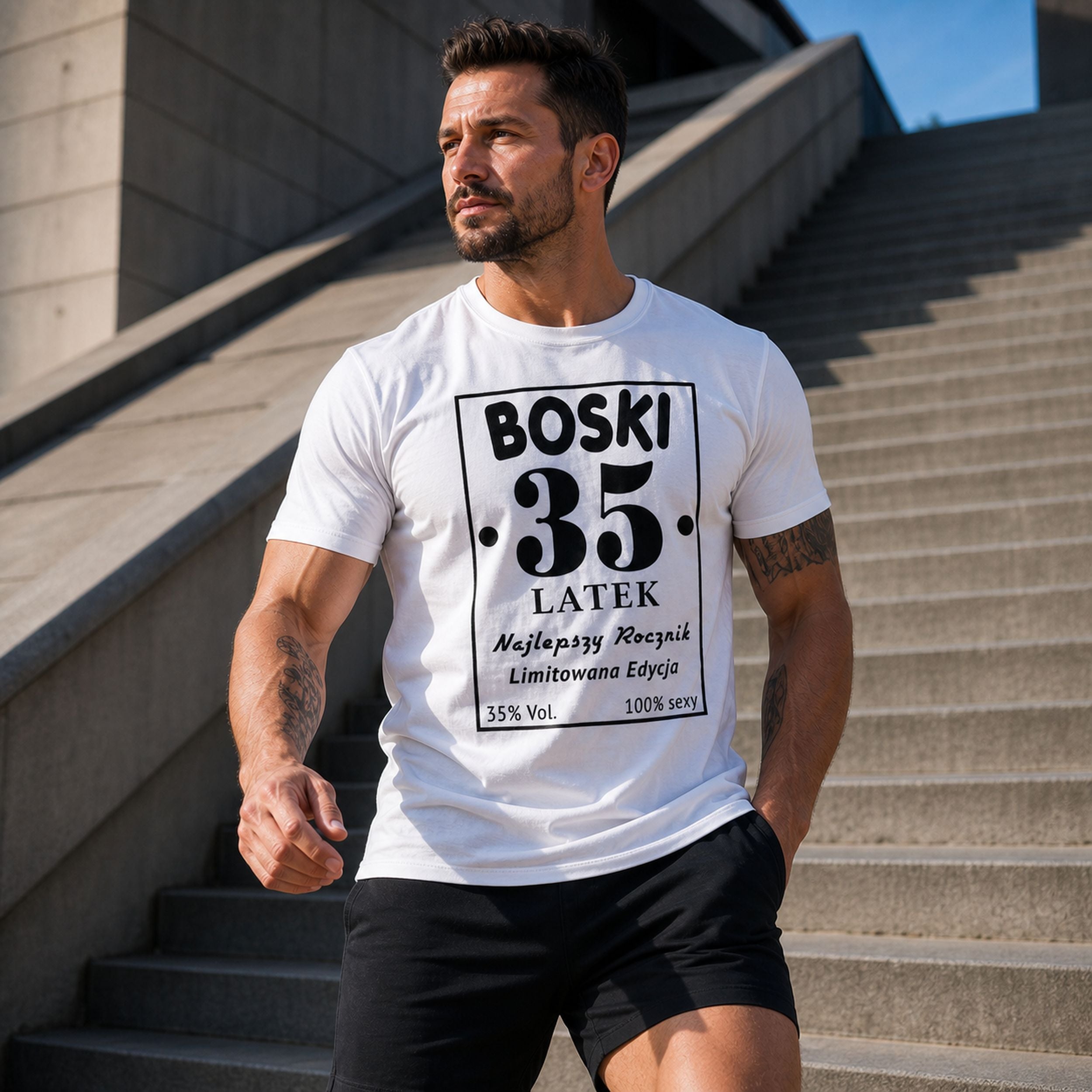 BOSKI 35 LATEK - Koszulka na 35 Urodziny dla Niego, Prezent