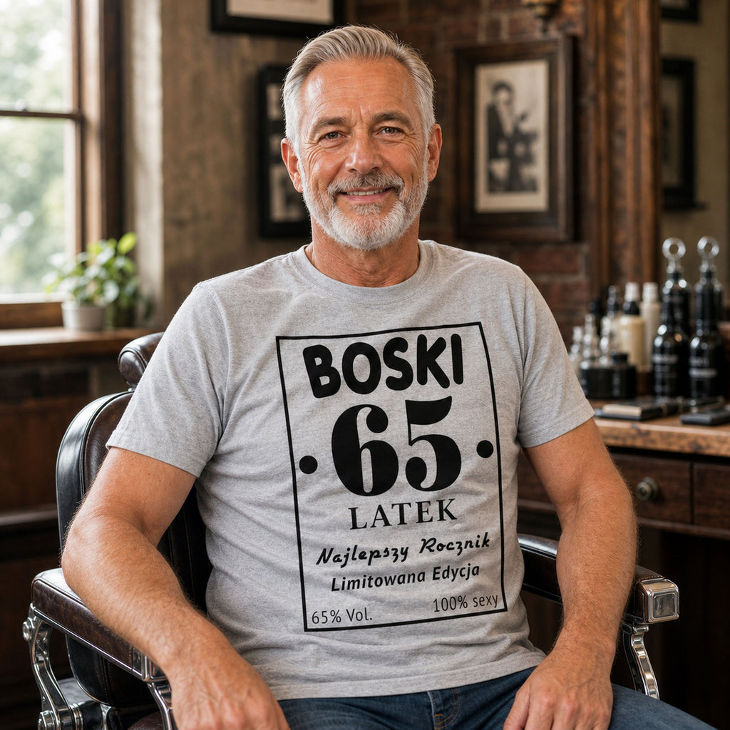 BOSKI 65 LATEK - Koszulka na 65 Urodziny dla Niego, Prezent