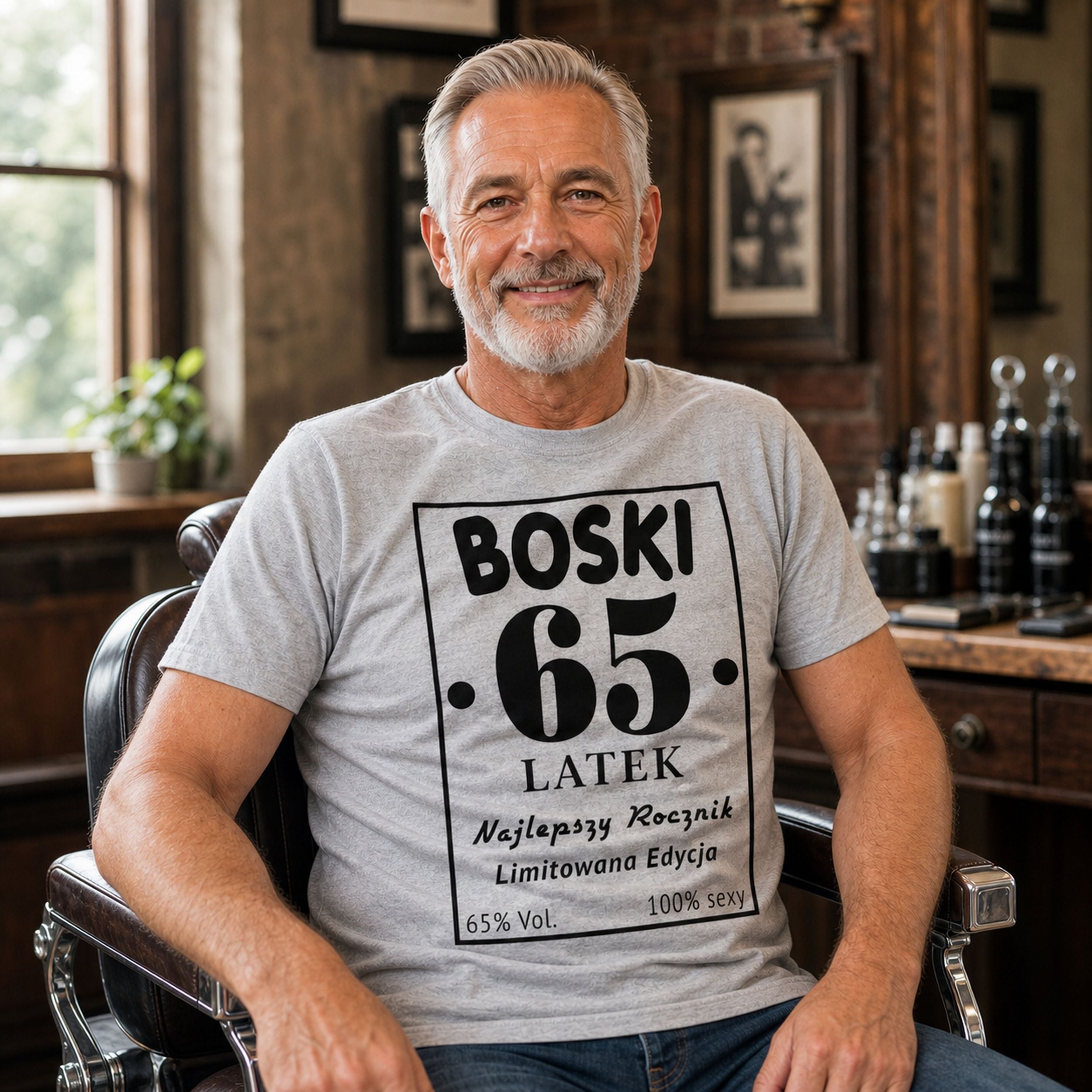 BOSKI 65 LATEK - Koszulka na 65 Urodziny dla Niego, Prezent