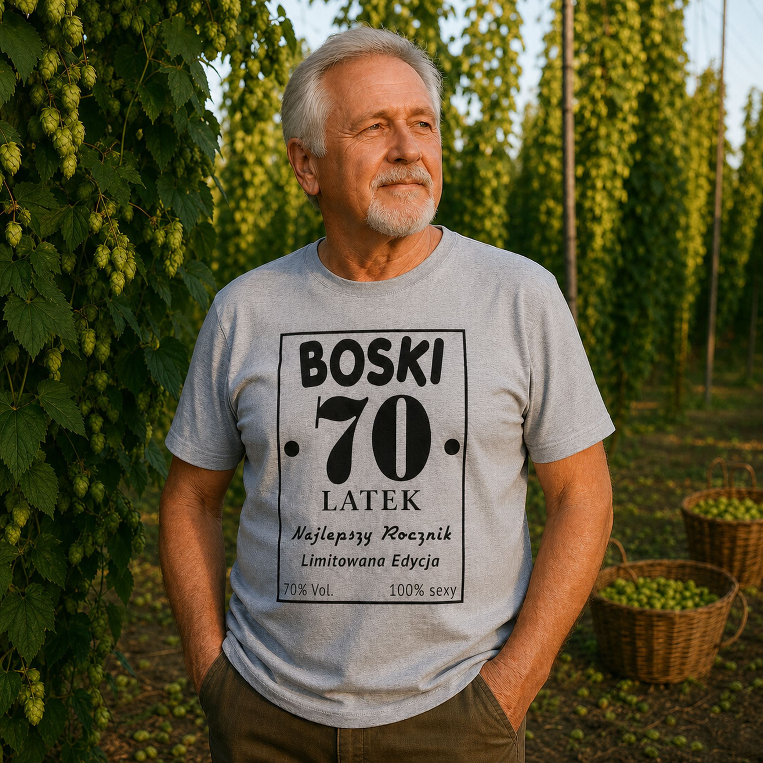 BOSKI 70 LATEK - Koszulka na 70 Urodziny dla Niego, Prezent