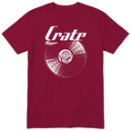 Burgundy Crate Digger Vinyl Records t-shirt - vinyl record print, gift for vinyl collectors, GitGraf