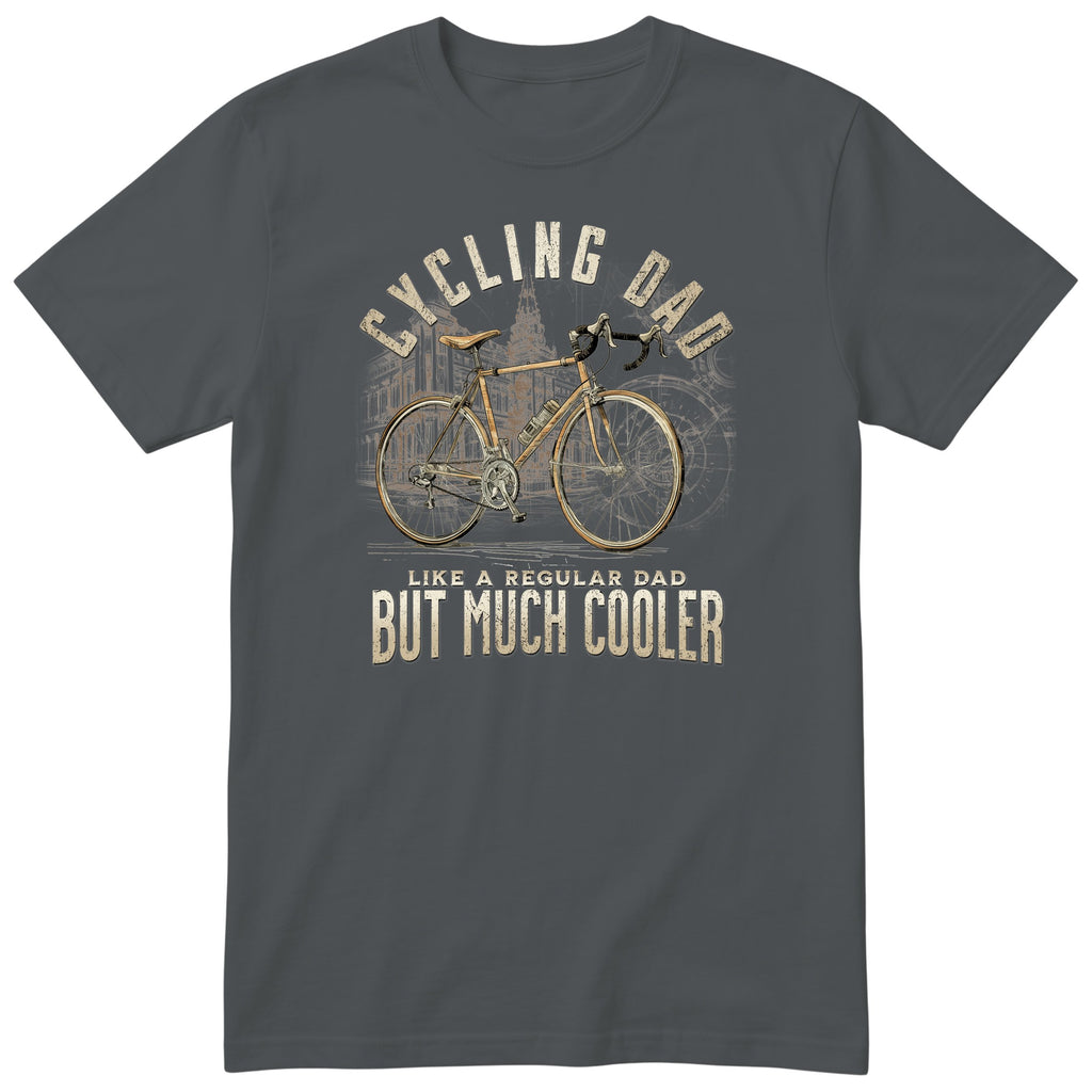 Cycling Dad Road Bike T-Shirt - Charcoal