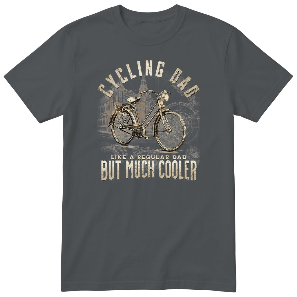 Cycling Dad Vintage Bike T-Shirt - Charcoal