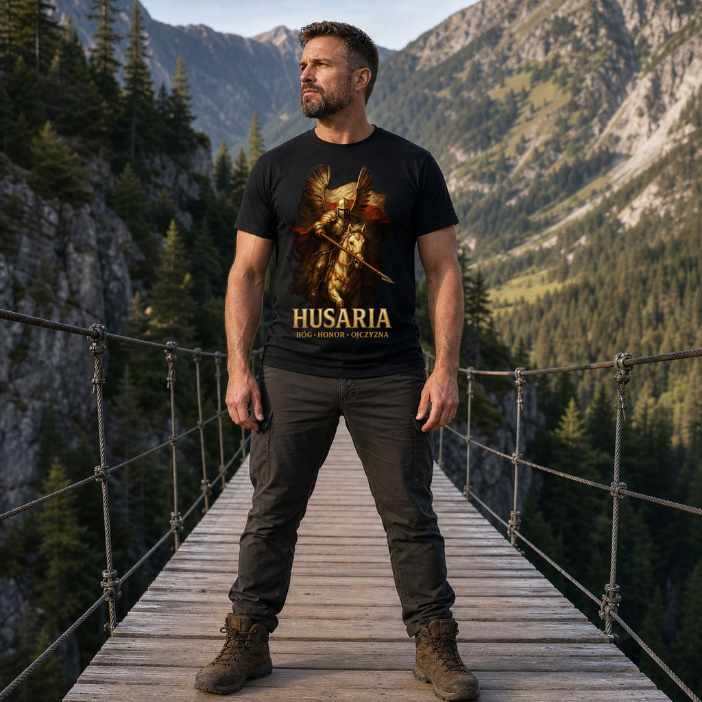 Husaria Bóg Honor Ojczyzna - Koszulka Patriotyczna Polska