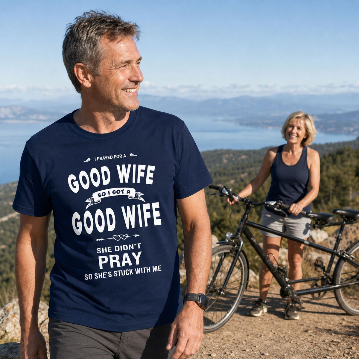 Koszulka dla Męża - I Prayed For A Good Wife | Od Żony